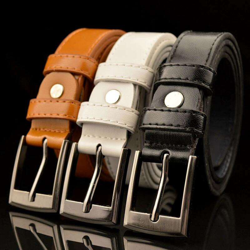 Off White Belt - เข็มขัดหนังเด็กคุณภาพสูง ดีไซน์หรูหรา เข็มขัดเด็กชายหญิง หัวเข็มขัดโลหะ สำหรับใส่กับกางเกง